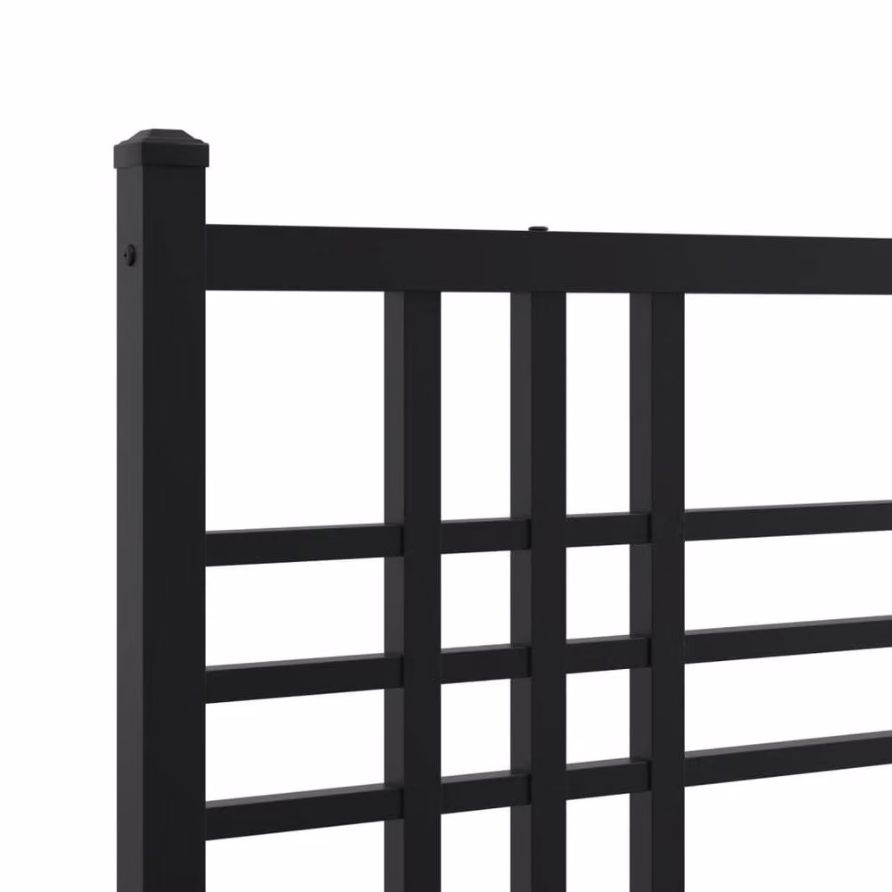 Berkfield Home Metal Bed Frame with Footboard, Black, W/D/H: 198 x 90 x 198 cm – 4