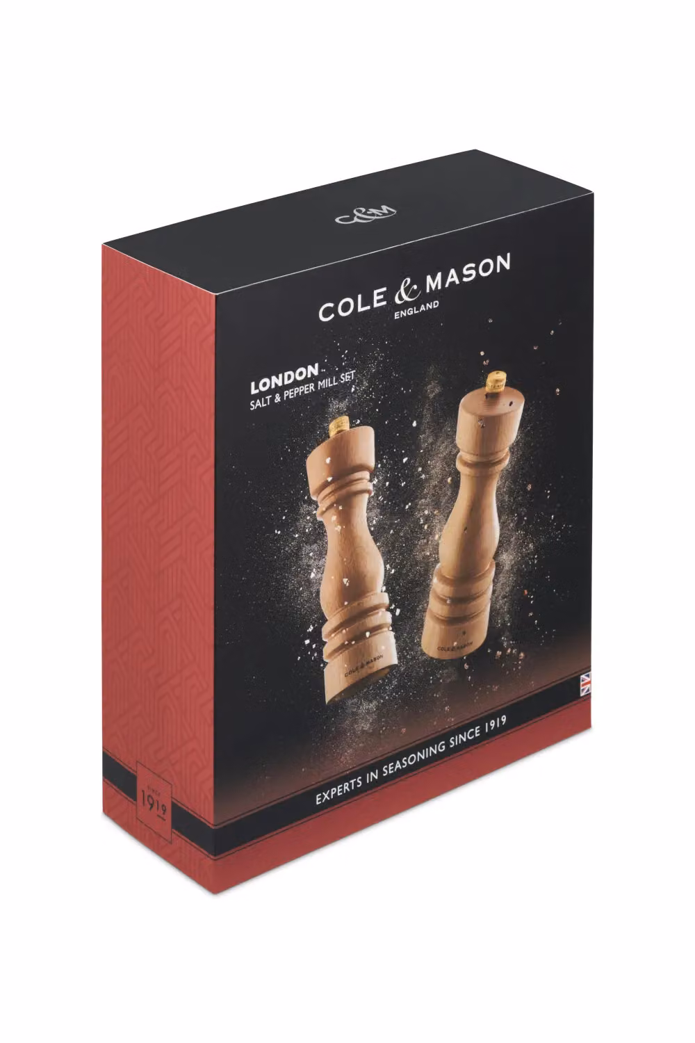 Cole & Mason London Beech Wood Salt and Pepper Mill Set, Beige, H: 18 cm – 5