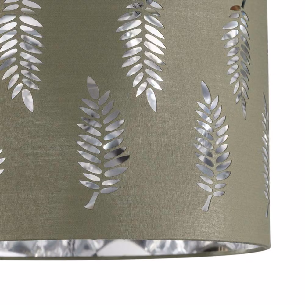 First Choice Lighting Aura Set of 2 Table Lamps in Satin Brass with Sage Green and Silver Shades – 2