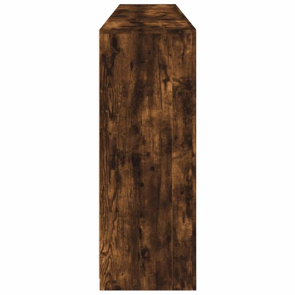 Berkfield Home Modern Sideboard with Integrated LED Lights in Smoked Oak Brown, W/D/H: 202 x 37 x 100 cm – 5