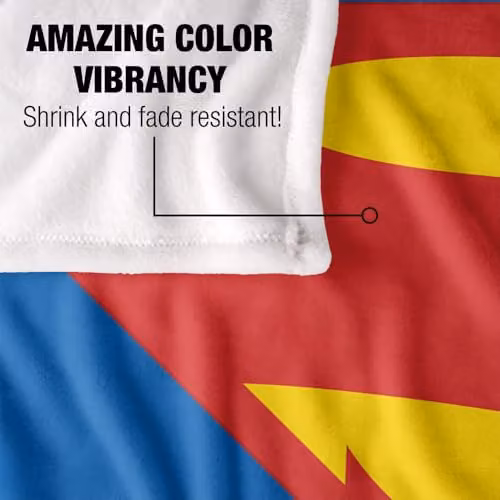 LOGOVISION Superman Logo Shield 2024 Super Soft Fleece Throw Blanket, Multicolour, W/D/H: 127.0 x 127.0 x 152.4 cm – 3
