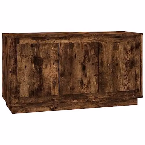 vidaXL Smoked Oak Sideboard in Brown, W/D/H: 102 x 35 x 55 cm – 1