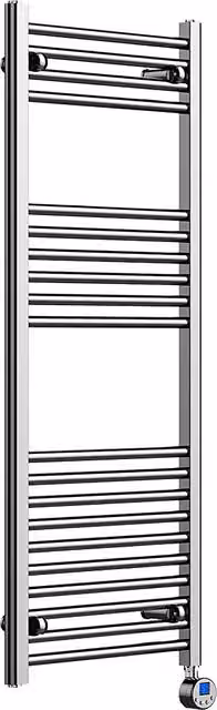 Lux Heat Chrome Electric Ladder Towel Radiator, H 120 cm x W 50 cm