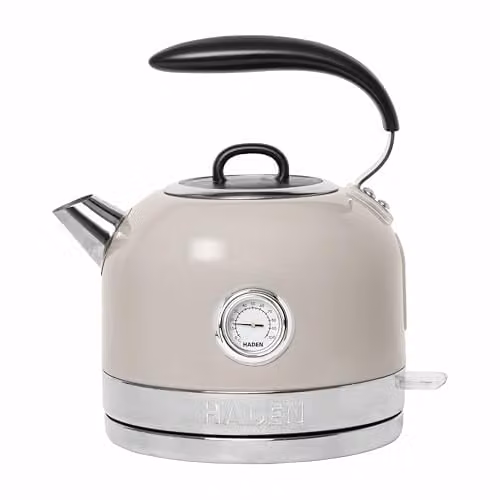 Haden Jersey Stainless Steel Rapid Boil Electric Kettle with Limescale Filter, 1.5 l, Beige