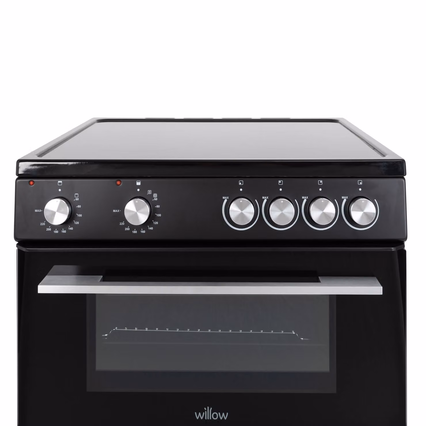 Willow WT60CCB Freestanding Electric Twin Cavity Cooker with Ceramic Hob, Black and Silver – 2