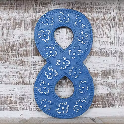 Ancient Wisdom Number 8 Tabletop Decoration, Blue, H 15 cm x W 15 cm x D 15 cm – 1