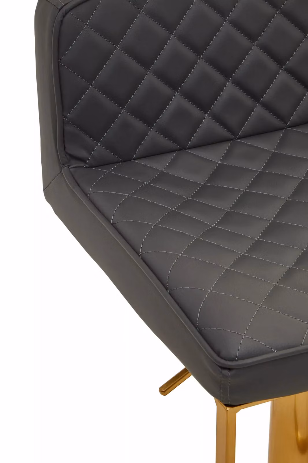 Orsina Modern Dark Grey and Chrome Square Base Bar Stool – 2