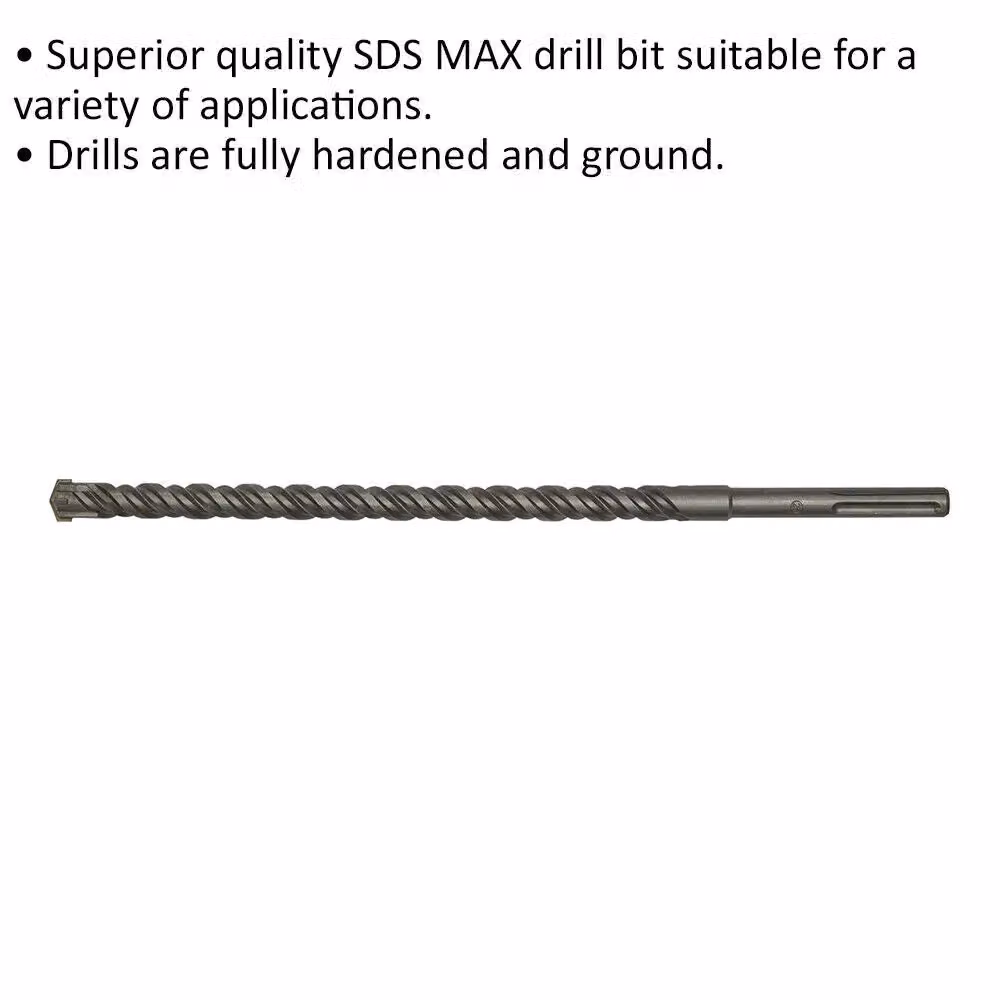 Loops SDS Max Masonry Drill Bit, Grey and Multicolour, Diameter: 25 mm, Length: 520 mm – 2