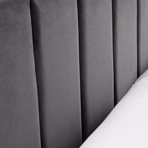 Julian Bowen Rosa Grey Velvet Upholstered Bed Frame W/D/H: 140 x 200 x 145 cm – 4