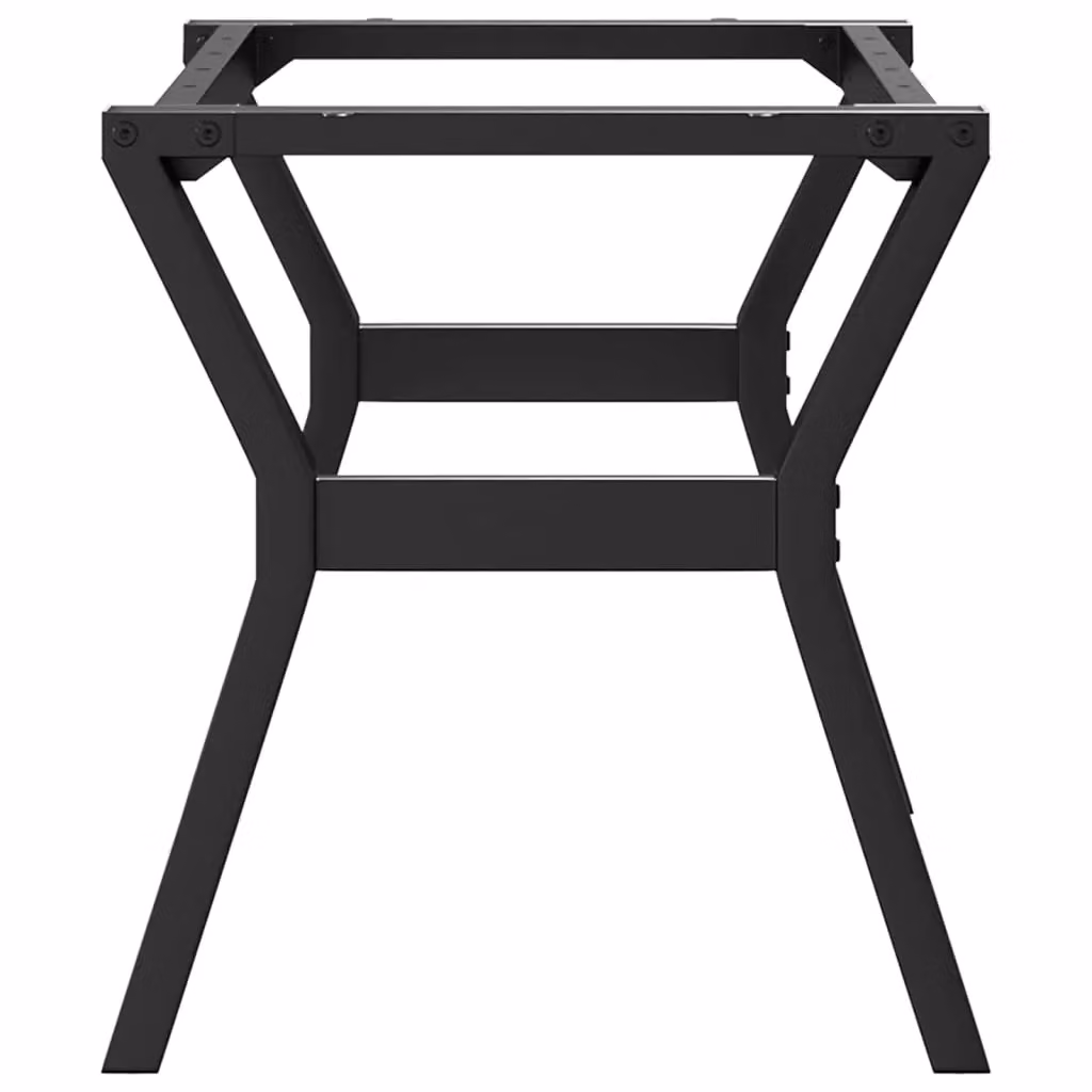 Berkfield Home Y-Frame Coffee Table Legs in Black Steel, W: 80 cm, D: 40 cm, H: 43 cm – 2