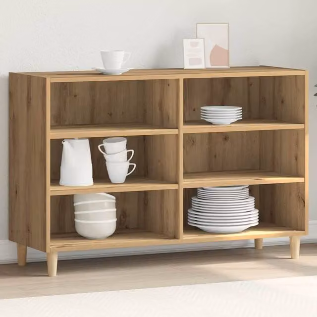 Berkfield Home Artisan Oak Sideboard in Brown, W/D/H: 103.5 x 35 x 70 cm – 1