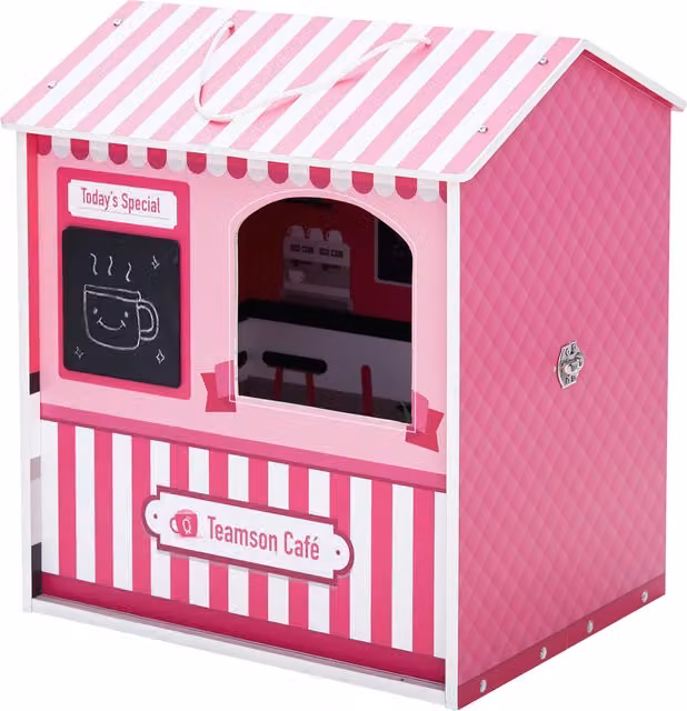 Olivia's Little World Dreamland City Cafe Doll House in Pink, White and Black