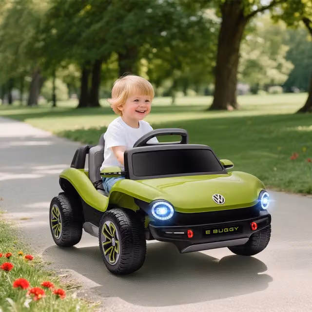 AIYAPLAY Volkswagen Licensed Kids Electric Ride On Car with Remote Control, Green