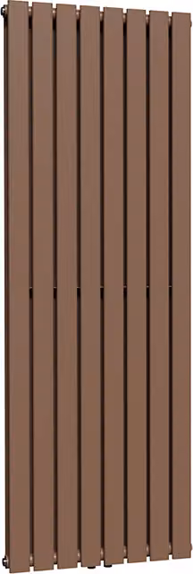 Lux Heat Flat Coloured Vertical Double Radiator in Brown, H 160 cm x W 56 cm