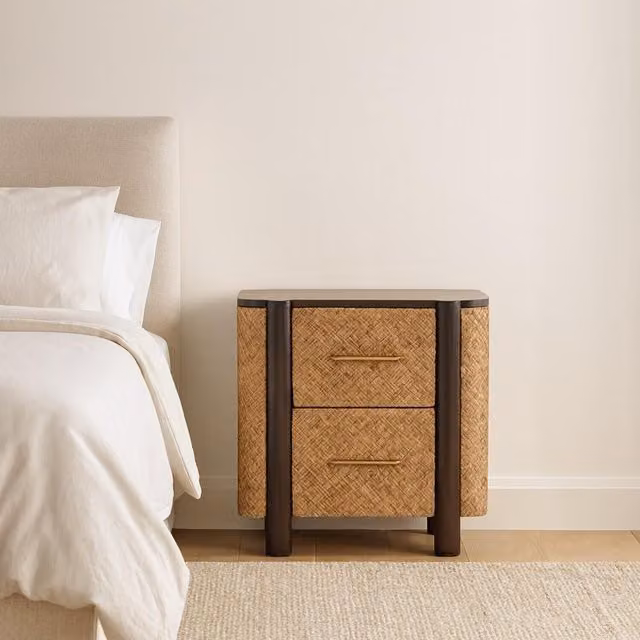 Artisan Furniture Havana Mango Wood Canefront Drawers in Brown Velvet Mocha
