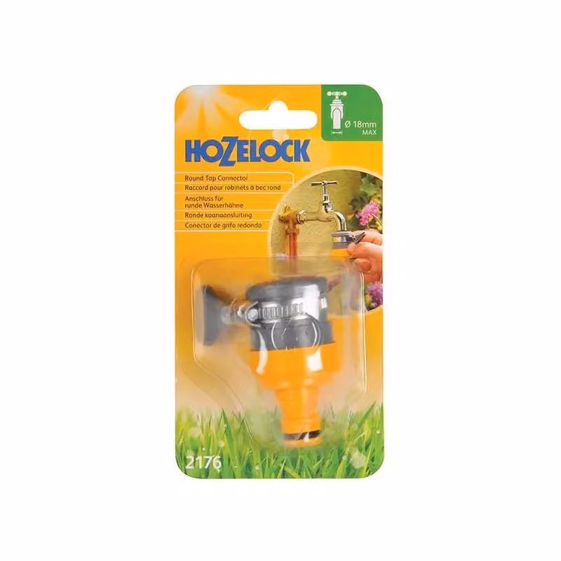 Hozelock Round Tap Connector in Multicolour Stainless Steel – 2
