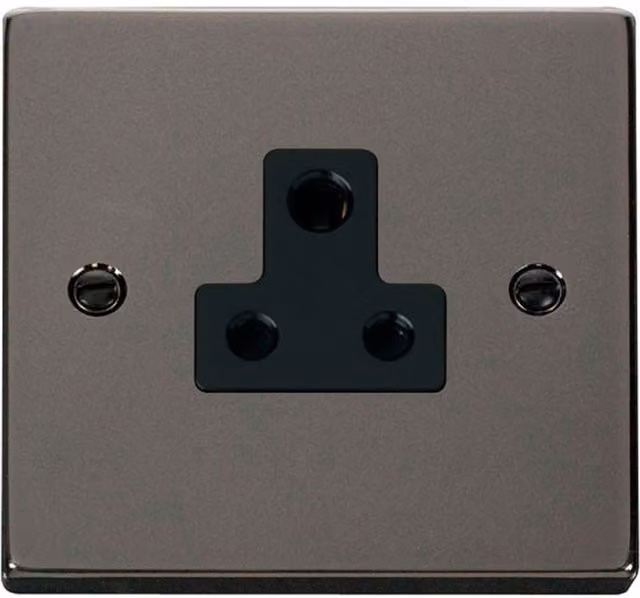 SE HOME Black Flush Socket Plate