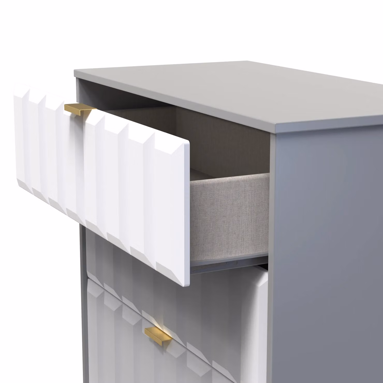 Ready Assembled 2 U Seattle 3 Drawer Deep Chest in Mid Grey – 2