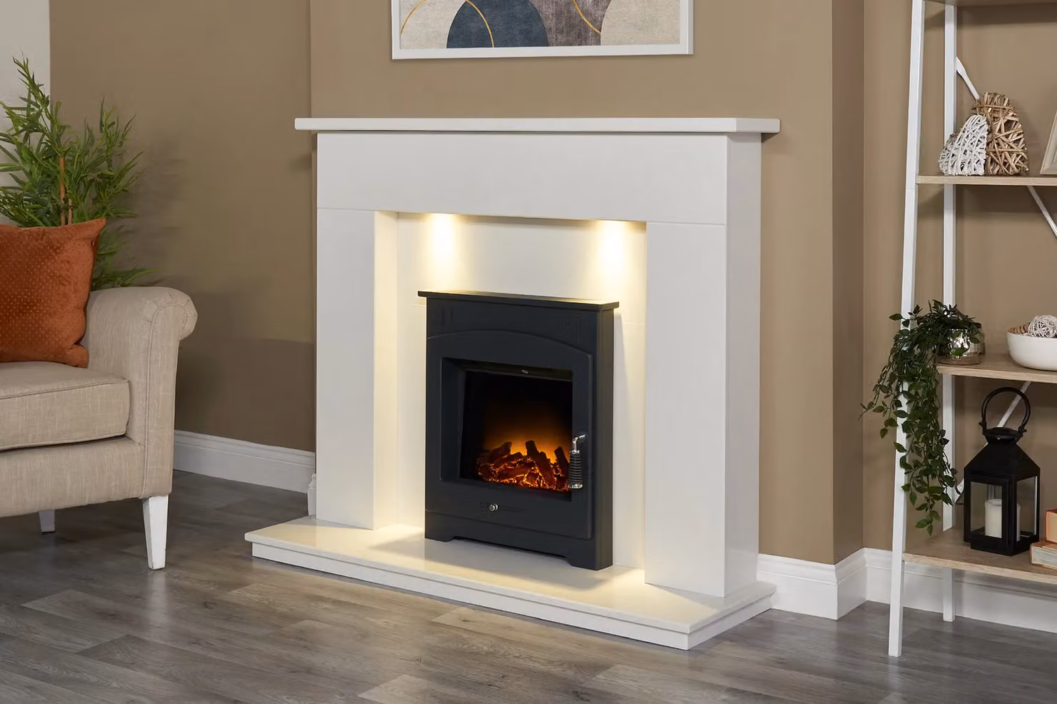 Adam Fires & Fireplaces Holston Black Electric Inset Stove with Remote Control – 2