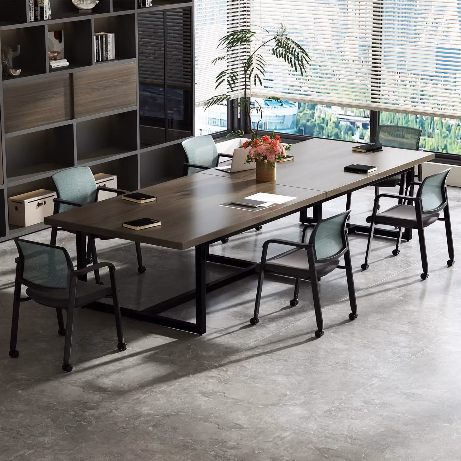 Gymax Set of 2 Stackable Grey Mesh Office Guest Chairs with Armrests – 6