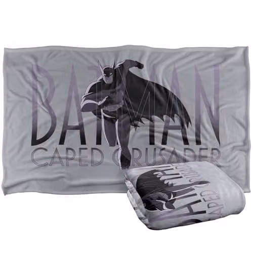 Warner Bros. Batman Caped Crusader Animated Series Super Soft Fleece Throw Blanket, Multicolour – 1