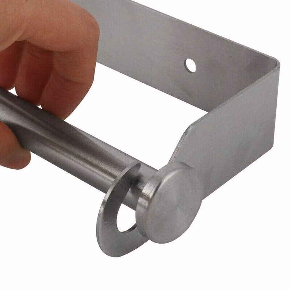 KORVIXA Wall Mounted Stainless Steel Kitchen Towel Paper Roll Holder in Silver – 2