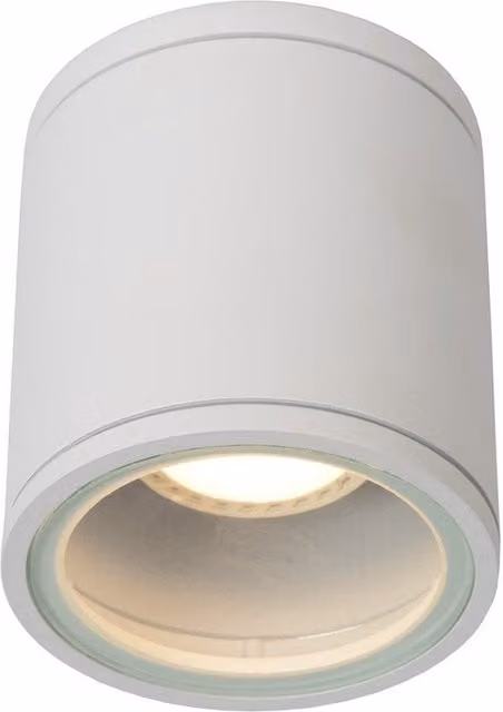 Lucide Aven Modern Surface Mounted Cylinder Ceiling Spotlight for Bathrooms, White