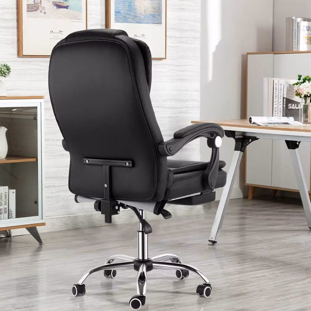 EONLION Black Synthetic Leather Swivel Gaming and Executive Office Chair – 3