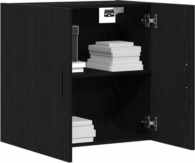 Berkfield Home Black Oak Wall Cabinet W/D/H: 60 x 31 x 60 cm
