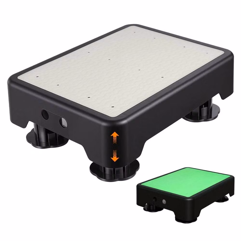 NESTLUNE Adjustable Noctilucent Step Stool for Adults and Seniors in Black and Multicolour – 2