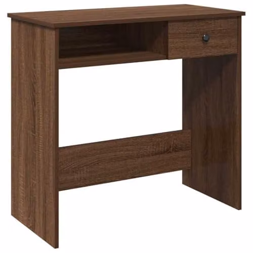 vidaXL Modern Writing Desk in Brown Engineered Wood, W: 80 cm, D: 40 cm, H: 75 cm