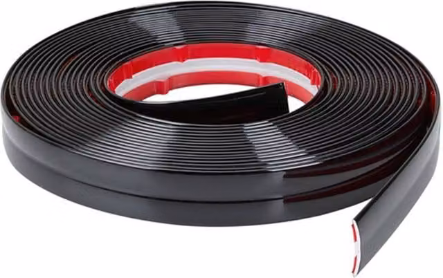 Living and Home Black Gloss Self Adhesive Flexible Corner Trim Wall Moulding, 6.1m – 1
