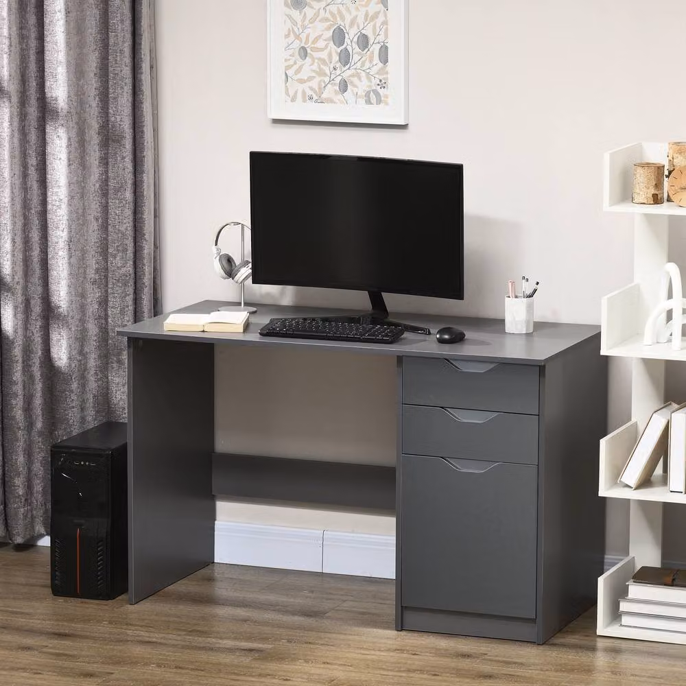 ERGOVEXA Modern Computer Desk in Grey, W: 120 cm, D: 60 cm, H: 76 cm – 3