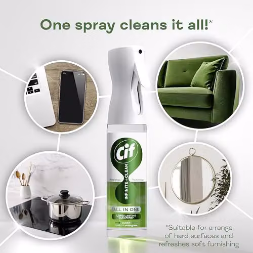 Cif Infinite Clean Lime and Lemongrass All in One Cleaner Spray with Probiotics Technology, 280 ml – 3