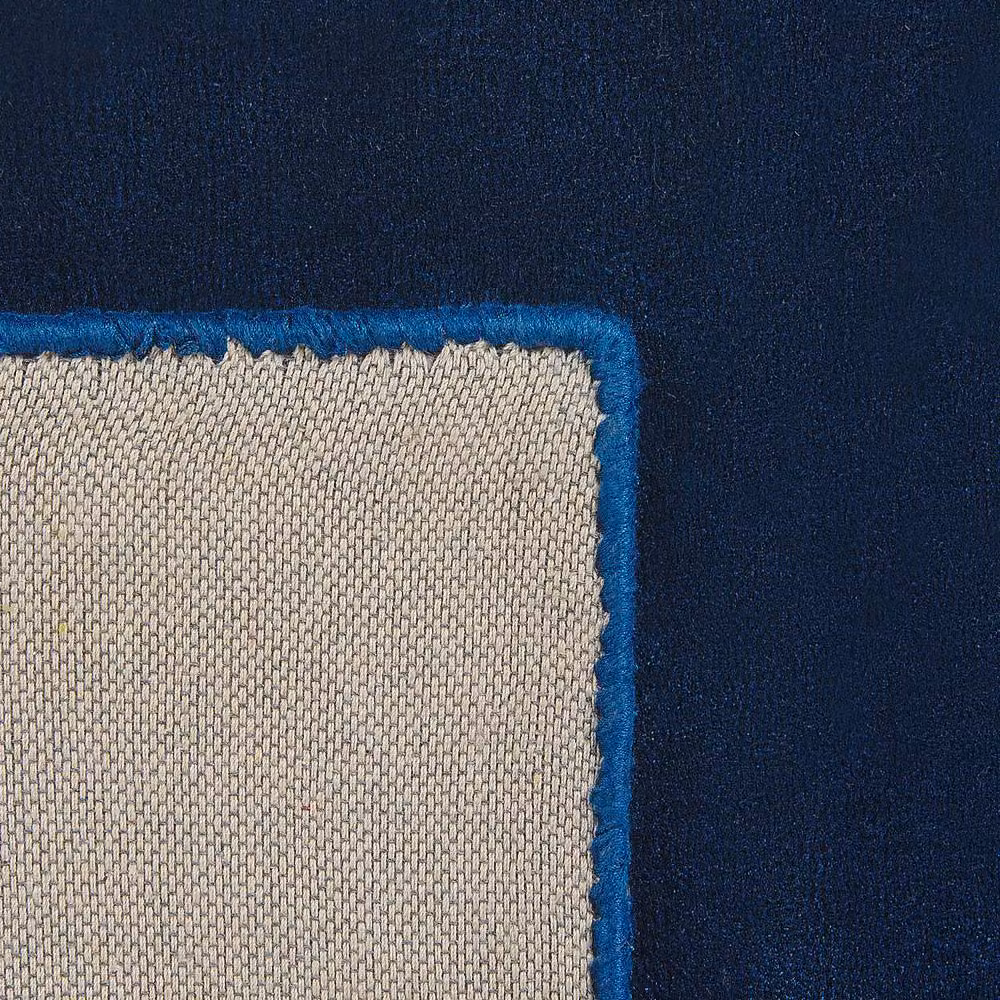 Wyld and Coco Navy Blue Viscose and Cotton Hand-Tufted Rectangular Rug, W: 80 cm, L: 150 cm – 5