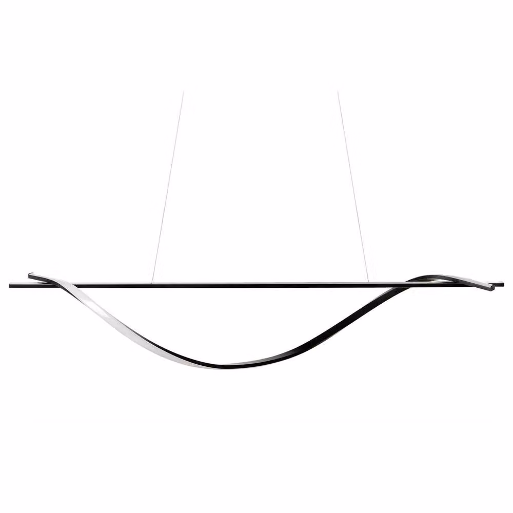 Wyld and Coco Black Iron Integrated LED Pendant Light W: 120 cm, D: 30 cm, H: 143 cm – 2