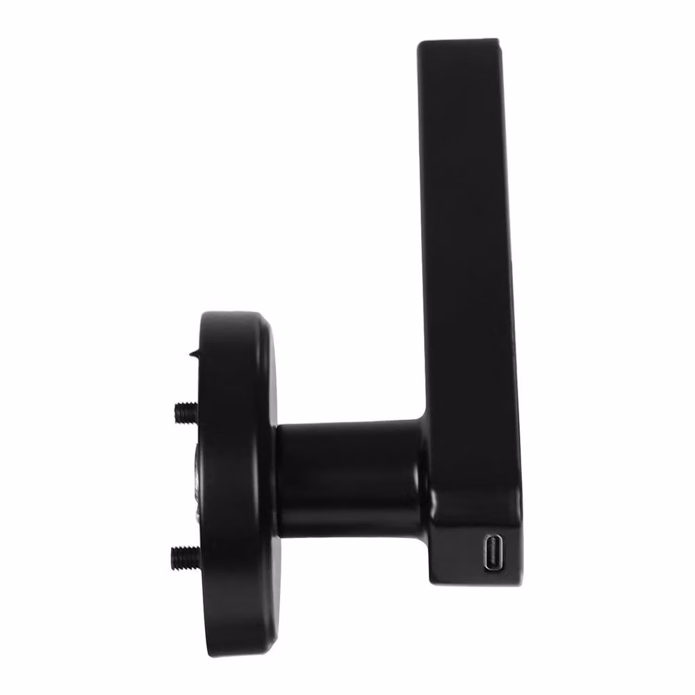 NESTLUNE Smart Biometric Door Lock in Black, Zinc Alloy, W: 520 mm, H: 10000 mm, D: 6.5 mm – 4