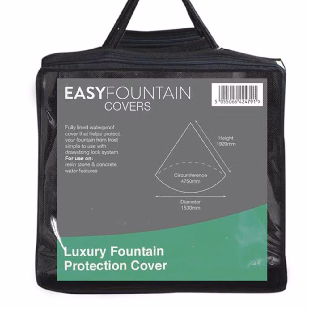 La Hacienda Luxury Lined Fountain Protection Cover, Green, L30 x W25 x H3 cm – 5