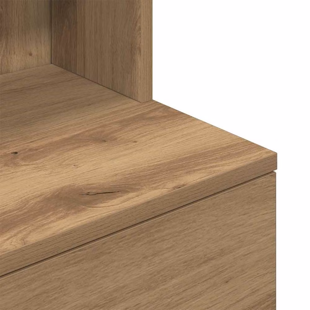 Berkfield Home Artisan Oak Bedside Cabinet, Brown, W/D/H: 39 x 35 x 125 cm – 4