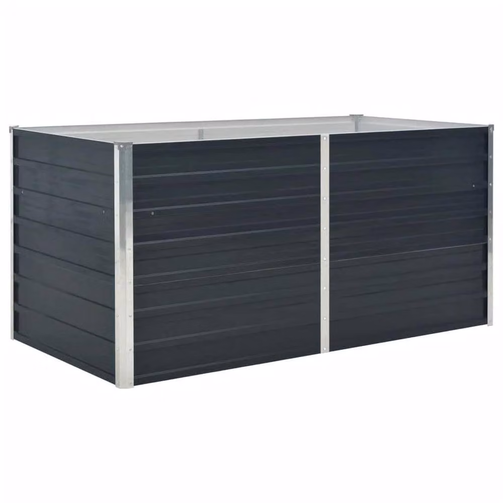 Berkfield Home Raised Garden Bed in Anthracite Galvanised Steel, W: 160 cm, D: 80 cm, H: 77 cm – 2