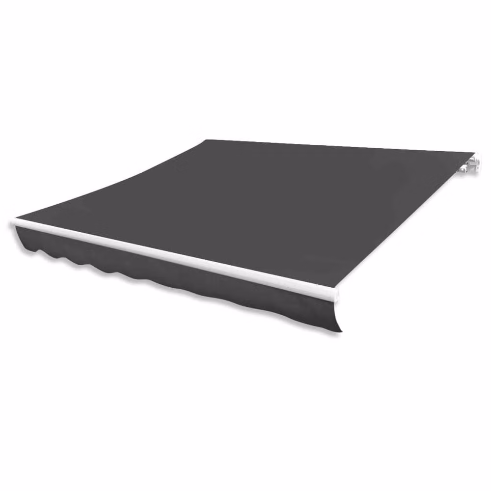 Berkfield Home Anthracite and Black Polyester Awning Sunshade Canvas W: 500 cm, D: 300 cm – 2