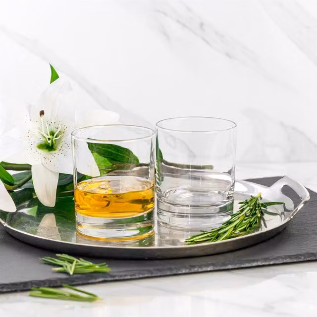 LAV Transparent Yellow Glass Tumbler, 305 ml, Pack of 6