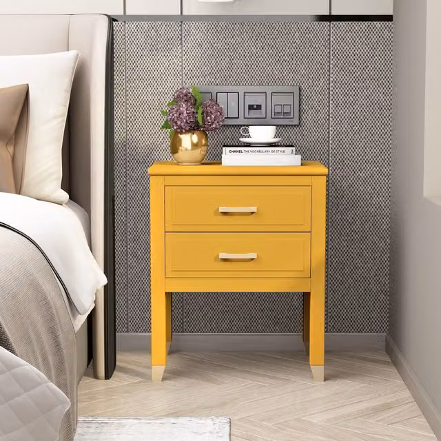 Cabinet Bits Palazzi Large Bedside Table in Yellow