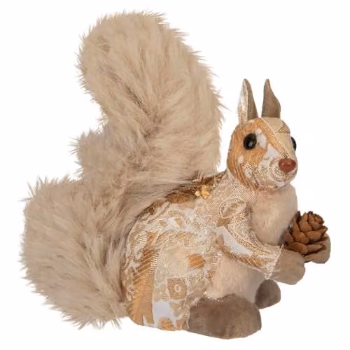 VFM e-Store Gold Christmas Squirrel Tabletop Decoration