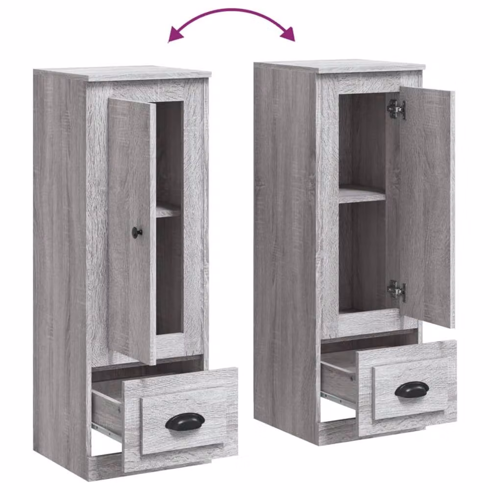 Berkfield Home Grey Sonoma Highboard in Engineered Wood, W/D/H: 36 x 35.5 x 103.5 cm – 3