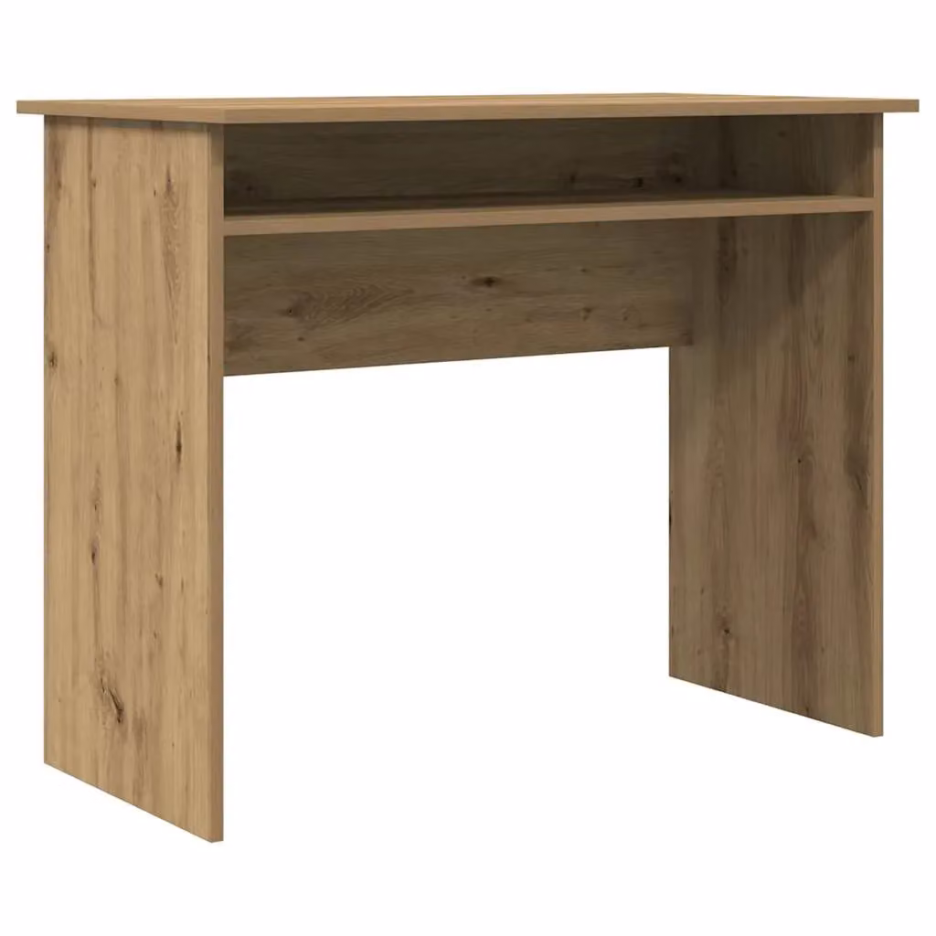 Berkfield Artisan Oak Writing Desk in Brown, W/D/H: 90 x 50 x 74 cm – 2