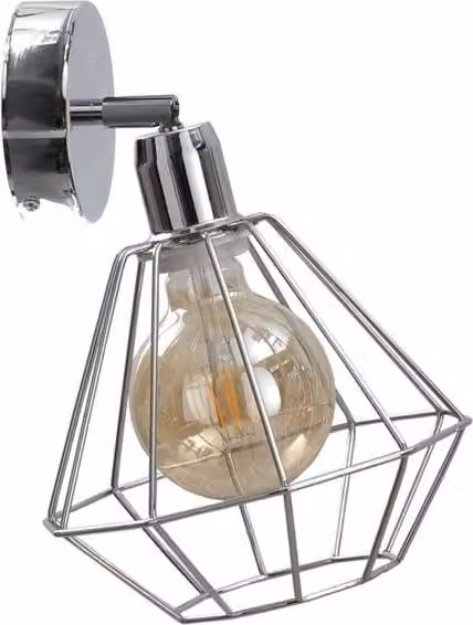Netlighting Kinkiet Silver Wall Lamp, Dimmable, E27, Diameter: 20 cm