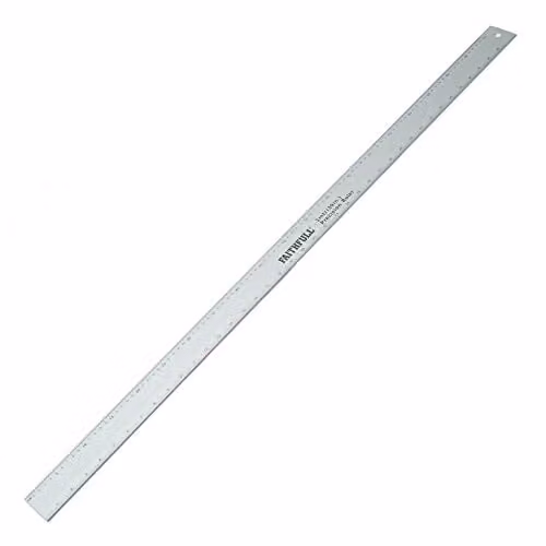 Faithfull Silver Aluminium 1 Metre Measuring Rule with Dual Metric and Imperial Graduations – 1