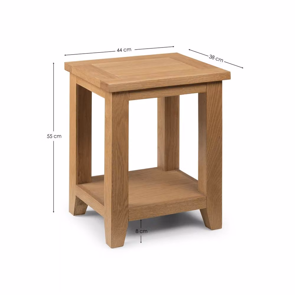 Cheshire Thistlewood Lamp Table in Light Oak Brown, W: 55.0 cm, D: 44.0 cm – 3