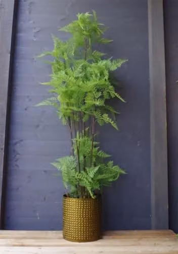 Leaf Artificial Moss Base Fern Foliage Plant in Green, Height: 150 cm – 2
